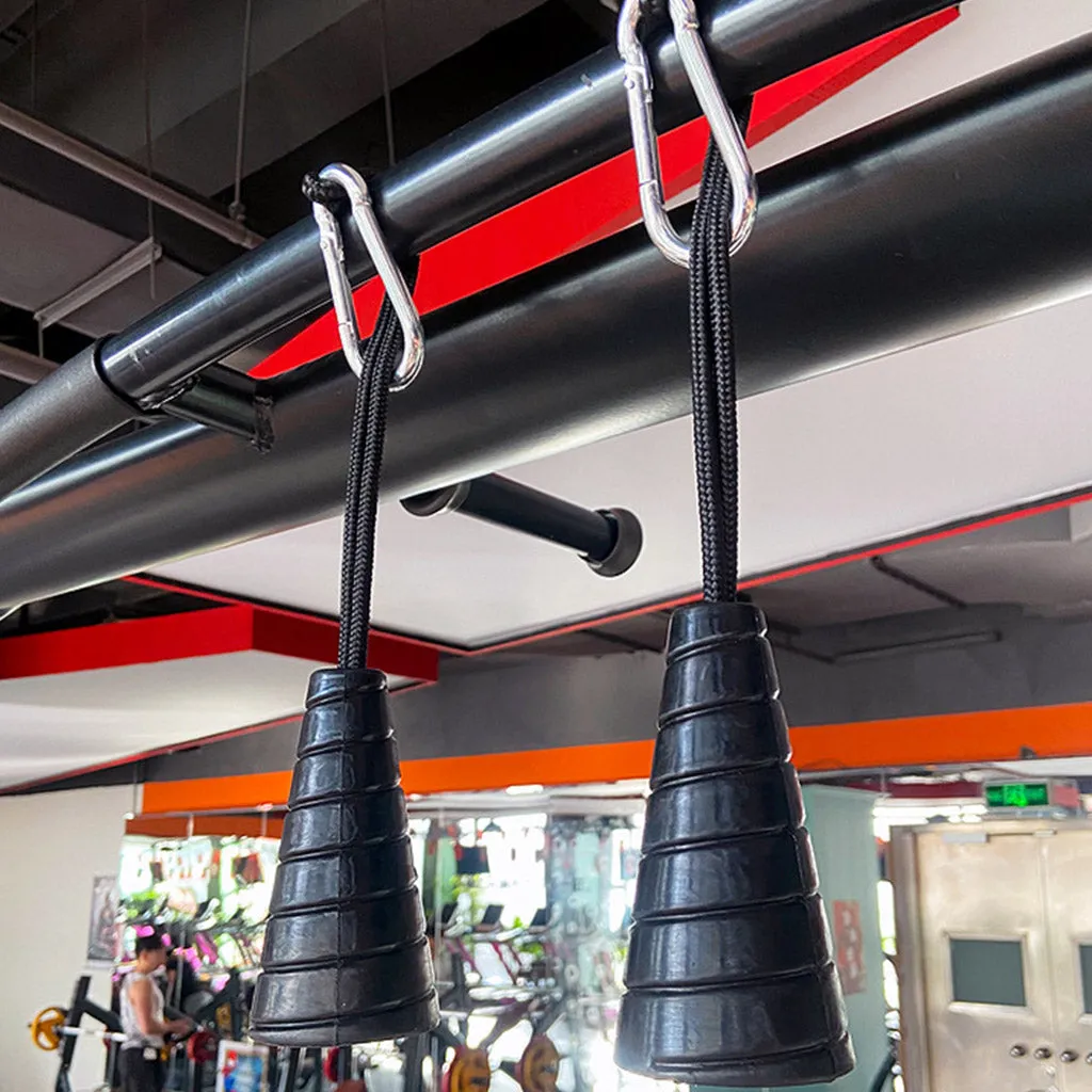 1 Pair Drawstring Single Grip Rope Pull Down Cable Attachment