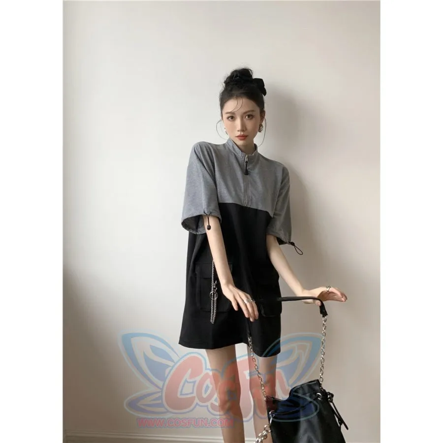 2021 Retro Vintage Women Gothic Girls Punk Mini Dress High Waist  Suspender Skirt J30088