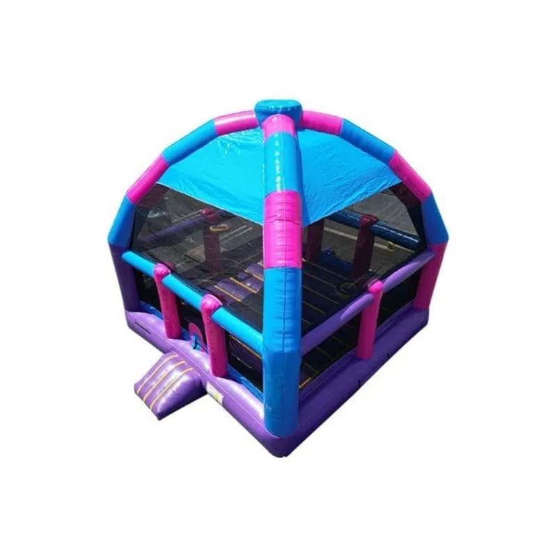 20ft Princess Bongo Bounce House with Basketball Hoops