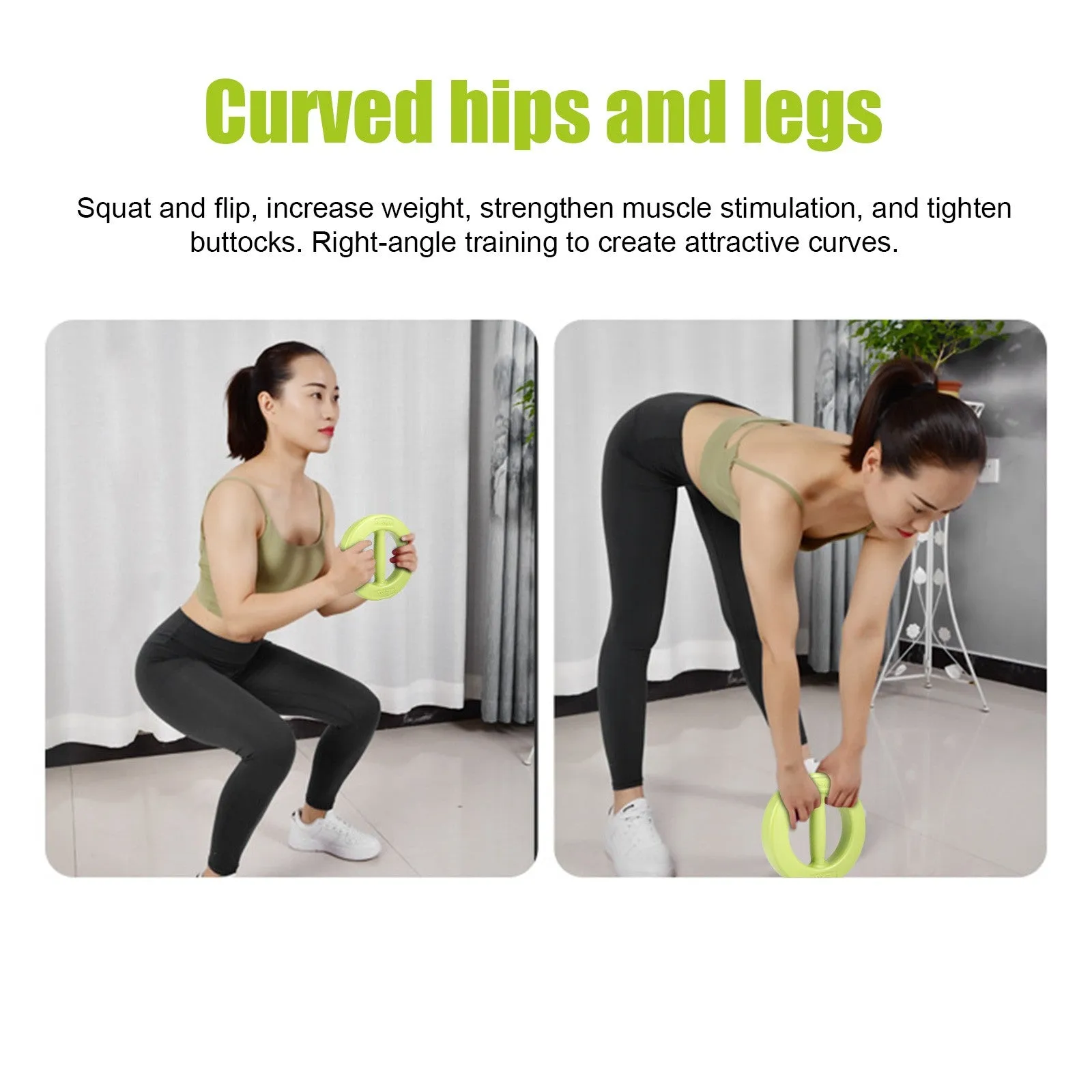 2KG 1 Pair (2 Pcs) Ring Dumbbell Ladies Home Exercise Fitness Equipment