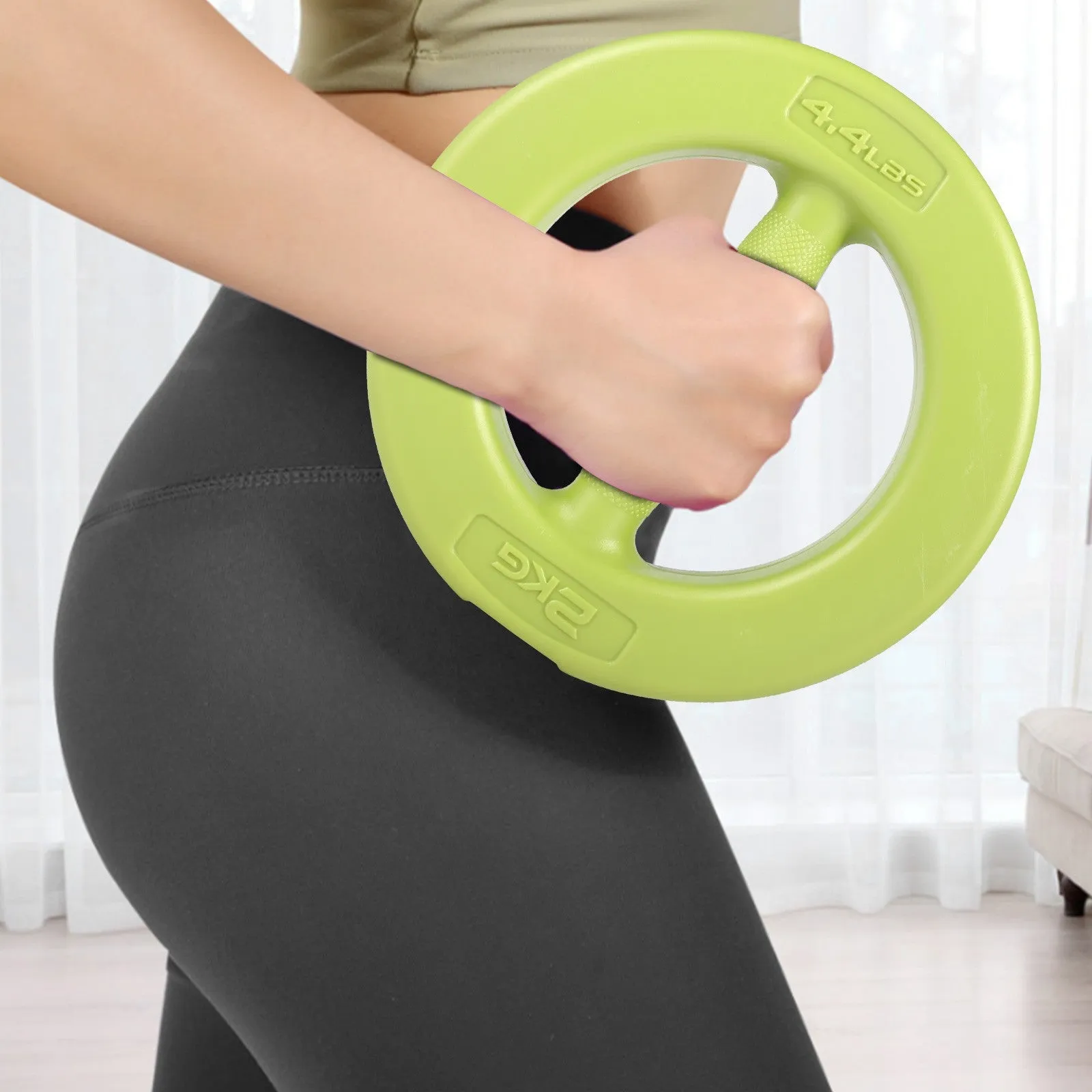 2KG 1 Pair (2 Pcs) Ring Dumbbell Ladies Home Exercise Fitness Equipment