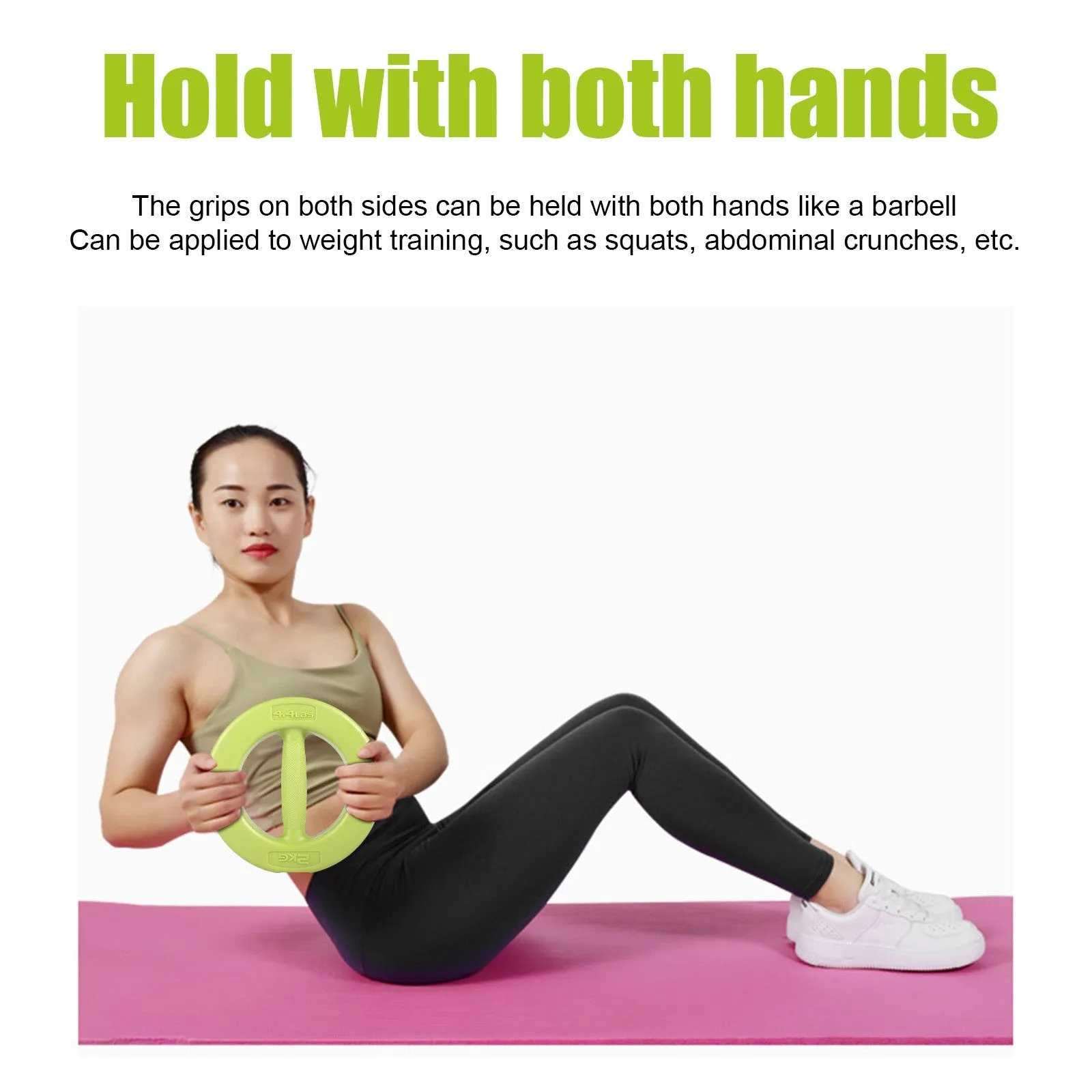 2KG 1 Pair (2 Pcs) Ring Dumbbell Ladies Home Exercise Fitness Equipment