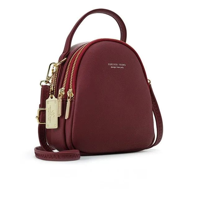 3 Layer Women Multi-Function Crossbody Backpack