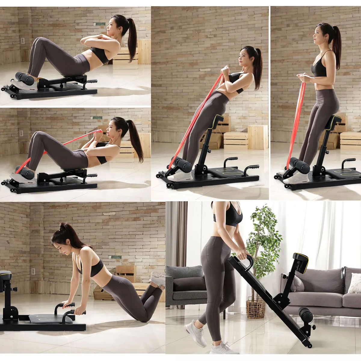 8-in-1 Multifunction Squat Machine Home Gym Fitness Ab Trainer