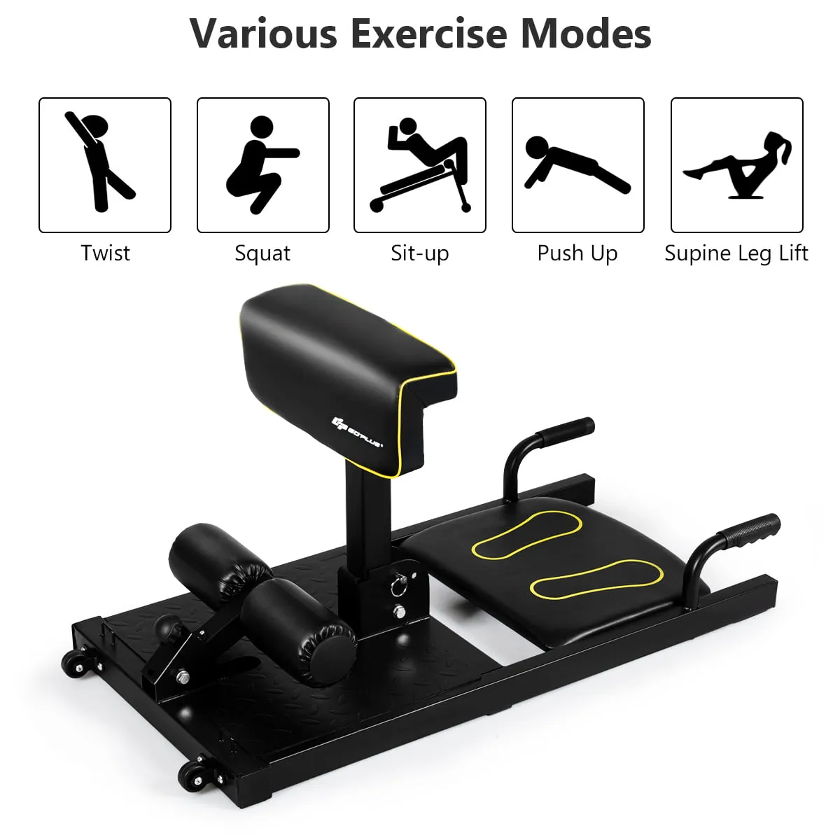 8-in-1 Multifunction Squat Machine Home Gym Fitness Ab Trainer