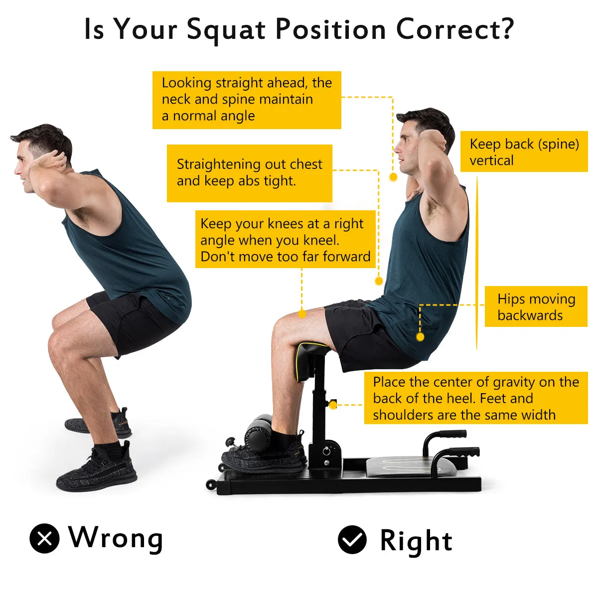 8-in-1 Multifunction Squat Machine Home Gym Fitness Ab Trainer