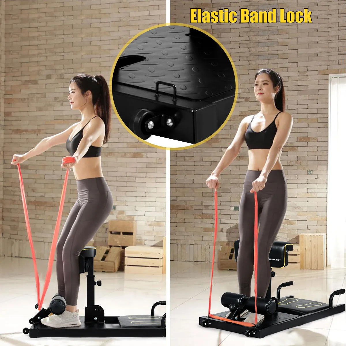 8-in-1 Multifunction Squat Machine Home Gym Fitness Ab Trainer