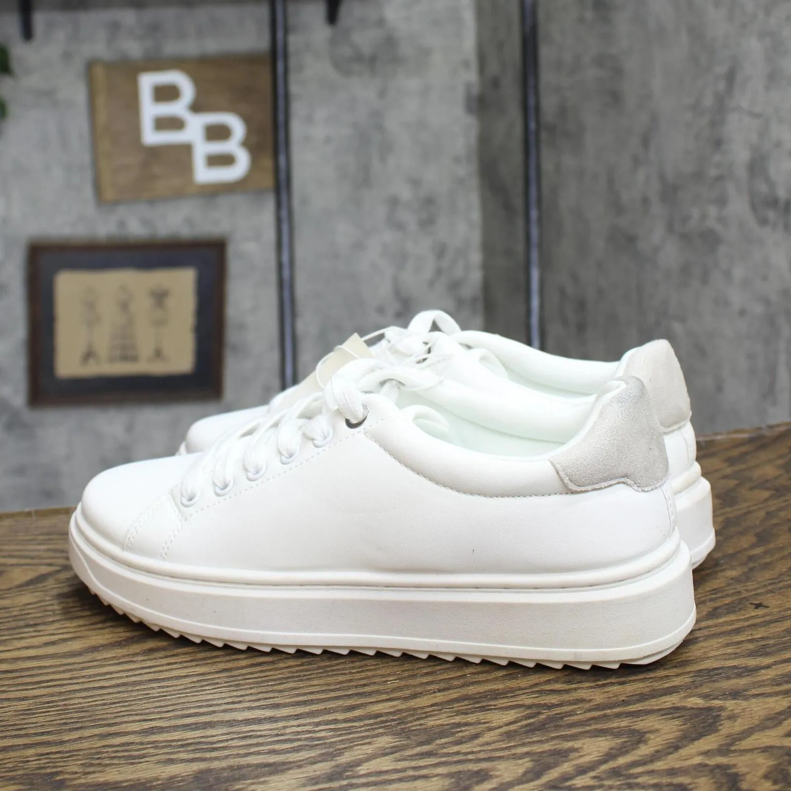 A New Day Womens Peggy Sneakers 89886038 Cream Off White 9.5M
