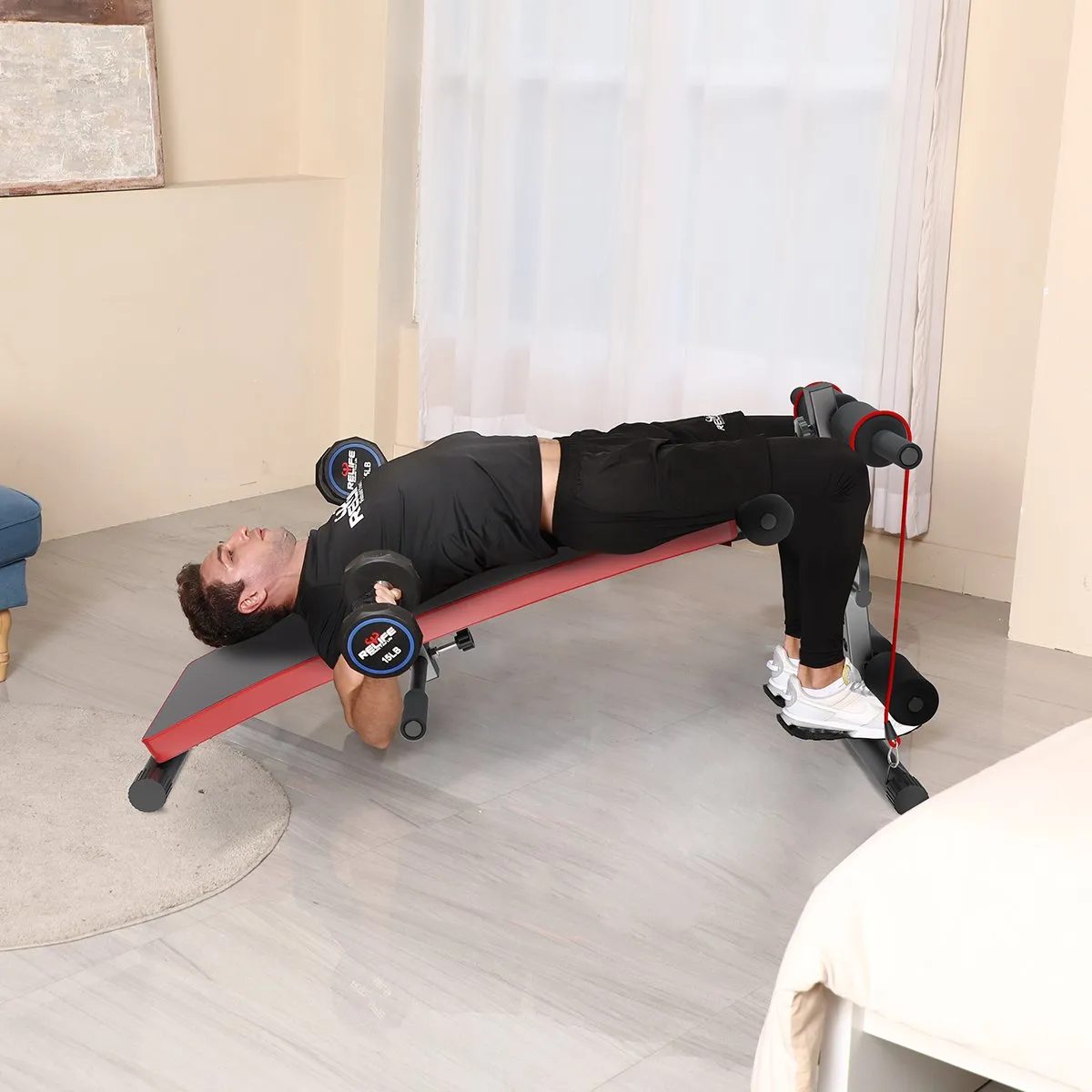 Adjustable Ab Workout Bench & Sit Up Bench