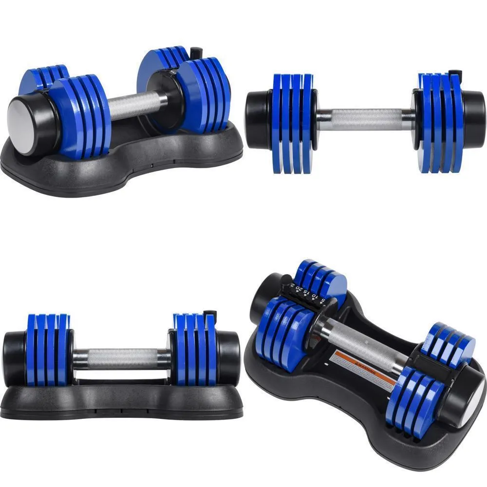 Adjustable Dumbbell Set of 2 for Home Gym Exercise Equipment 25 lbs