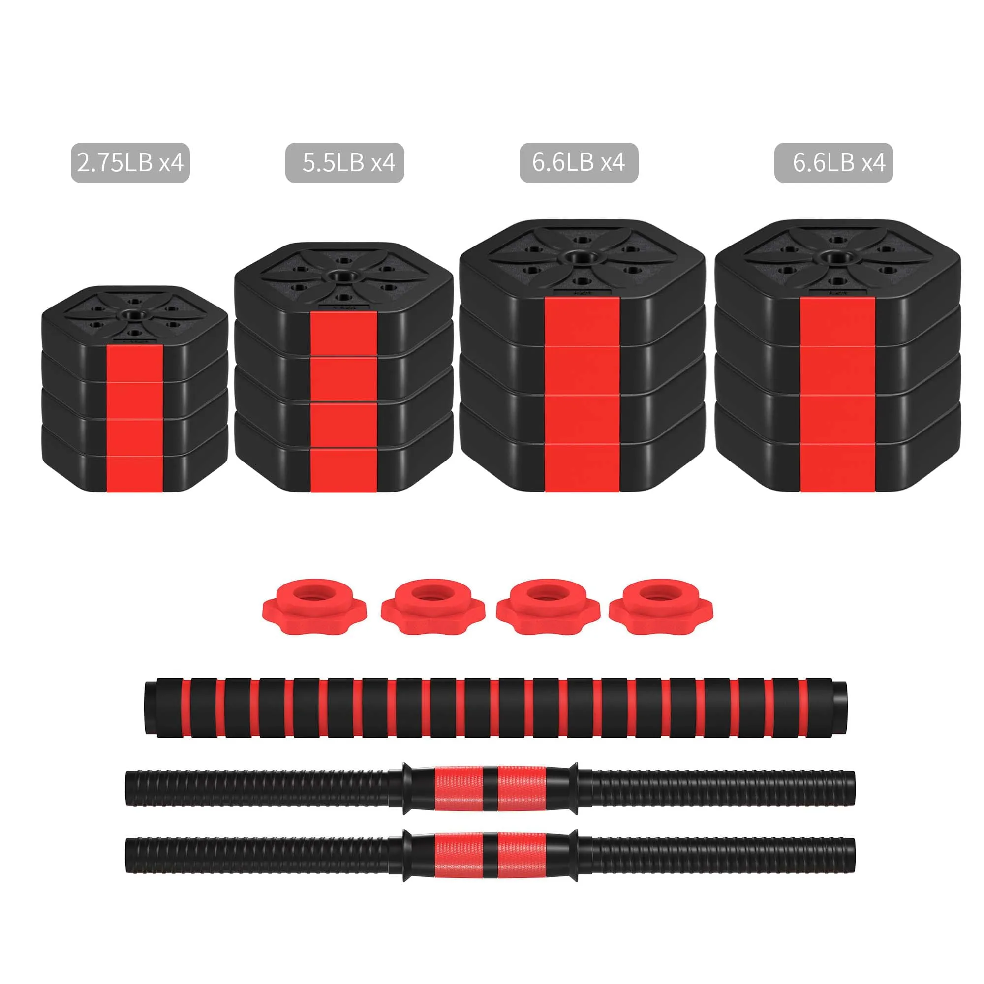 Adjustable Dumbbell Weight Set, Gym Workout with Connecting Rod