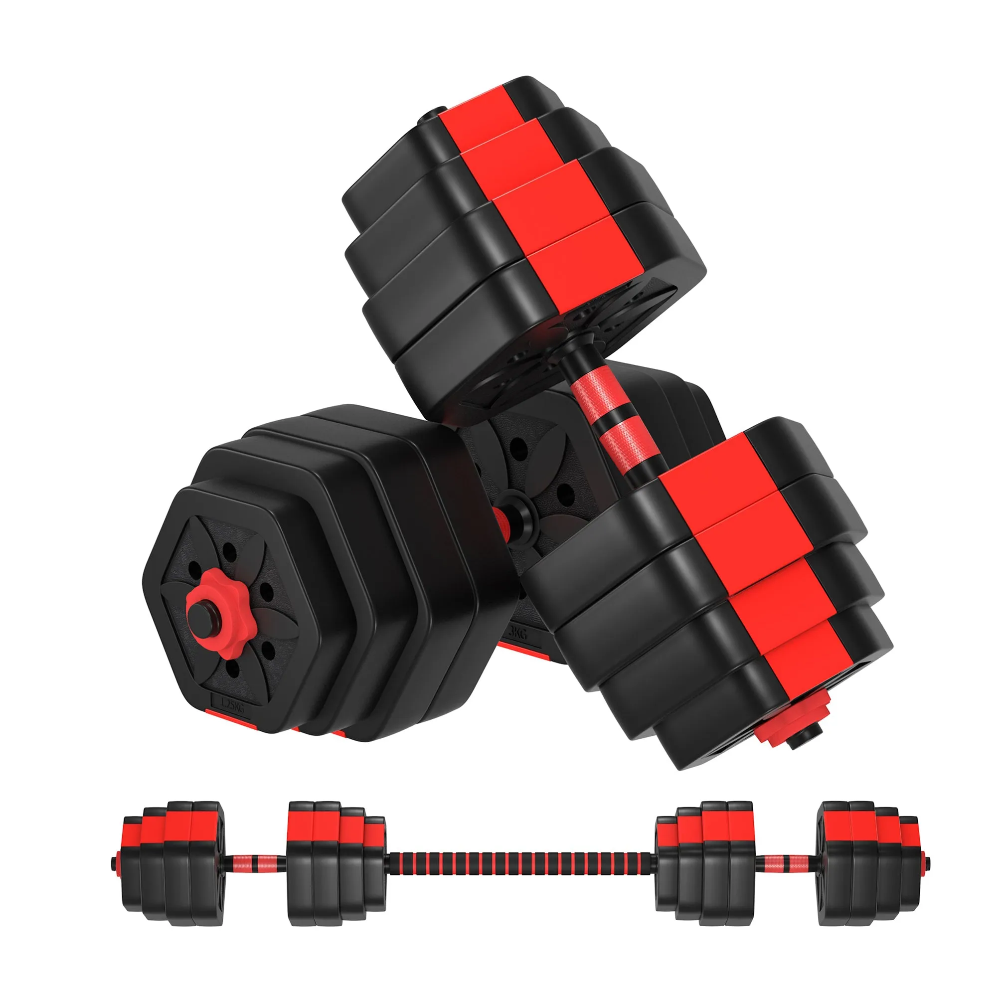 Adjustable Dumbbell Weight Set, Gym Workout with Connecting Rod