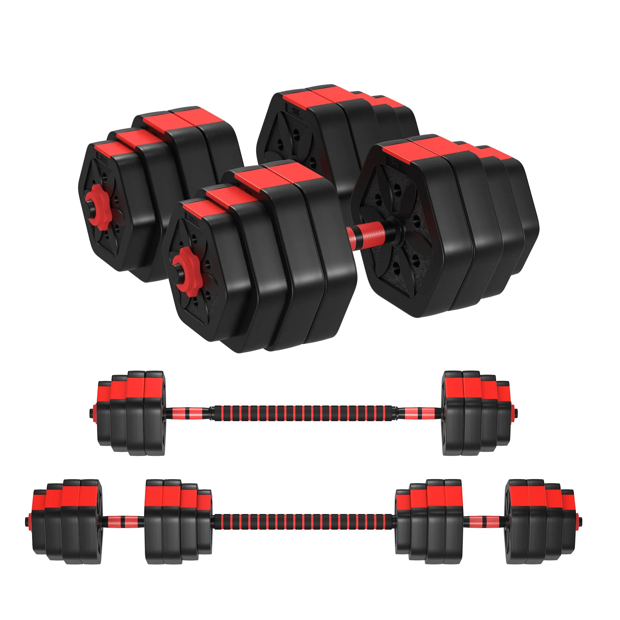 Adjustable Dumbbell Weight Set, Gym Workout with Connecting Rod