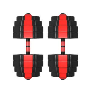 Adjustable Dumbbell Weight Set, Gym Workout with Connecting Rod