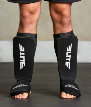 Adults' Standard Black Training Shin Guards
