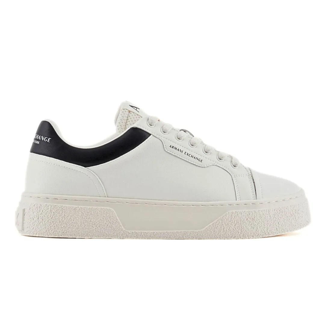 ARMANI EXCHANGE Hammered Leather Sneakers XUX236-WHT