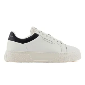 ARMANI EXCHANGE Hammered Leather Sneakers XUX236-WHT