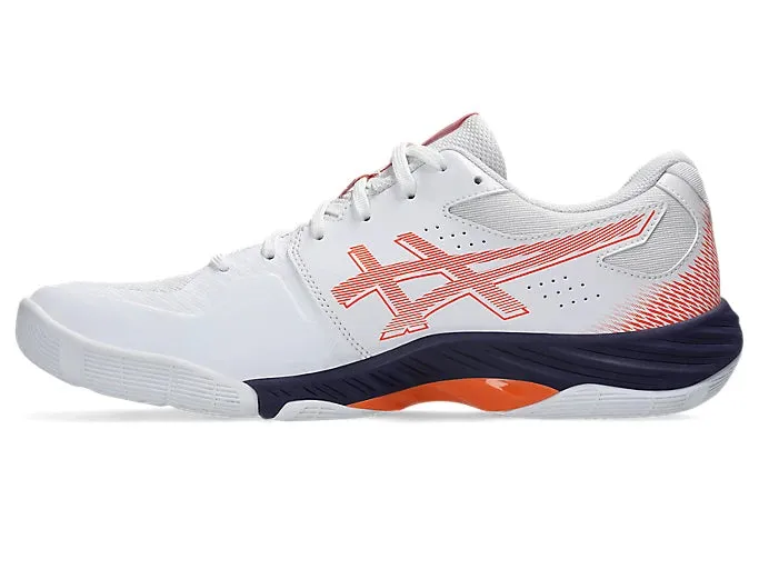 Asics Blade FF Badminton Shoes | White/Nova Orange