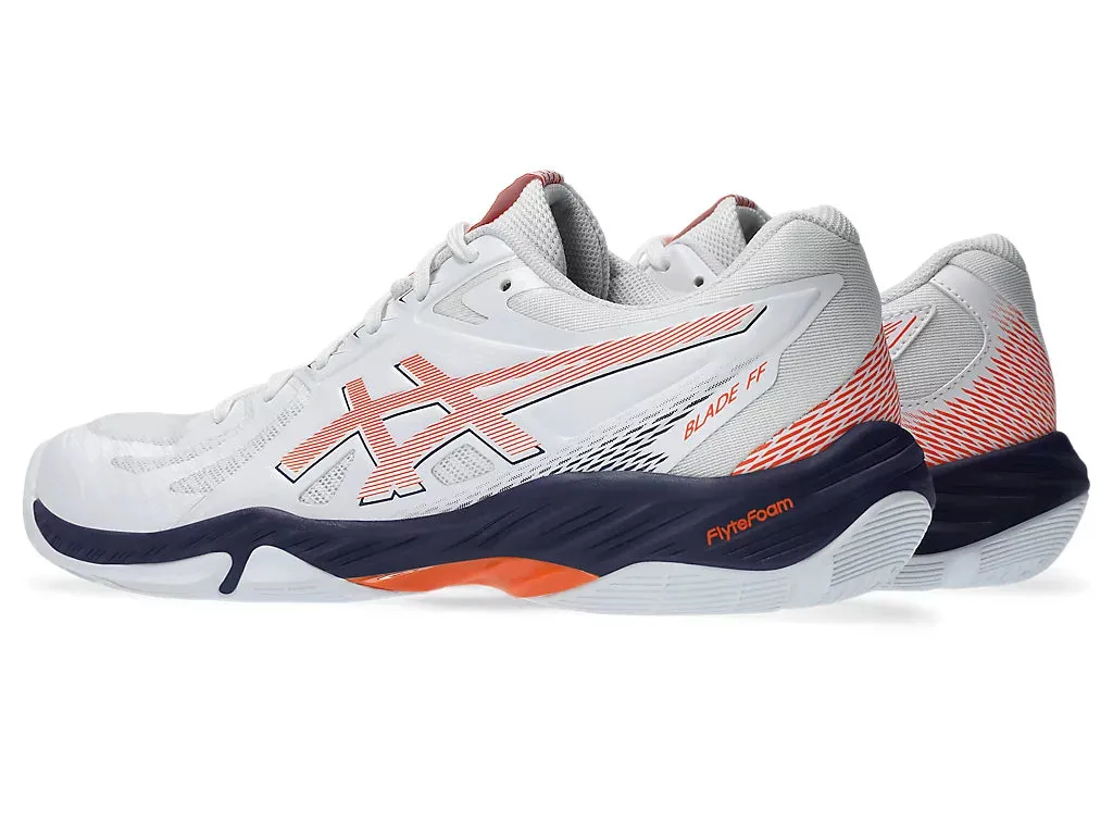 Asics Blade FF Badminton Shoes | White/Nova Orange