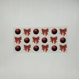 Basketball and Bows Pattern