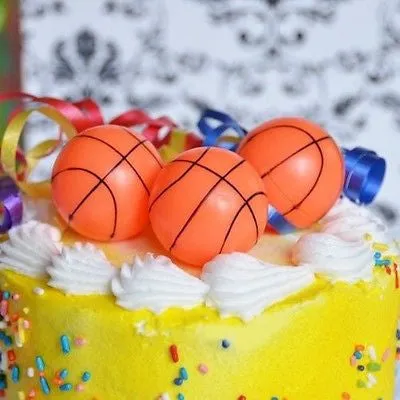 Basketball Cake Topper Set of 6