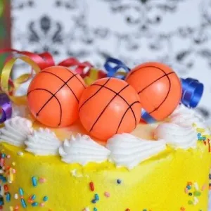 Basketball Cake Topper Set of 6