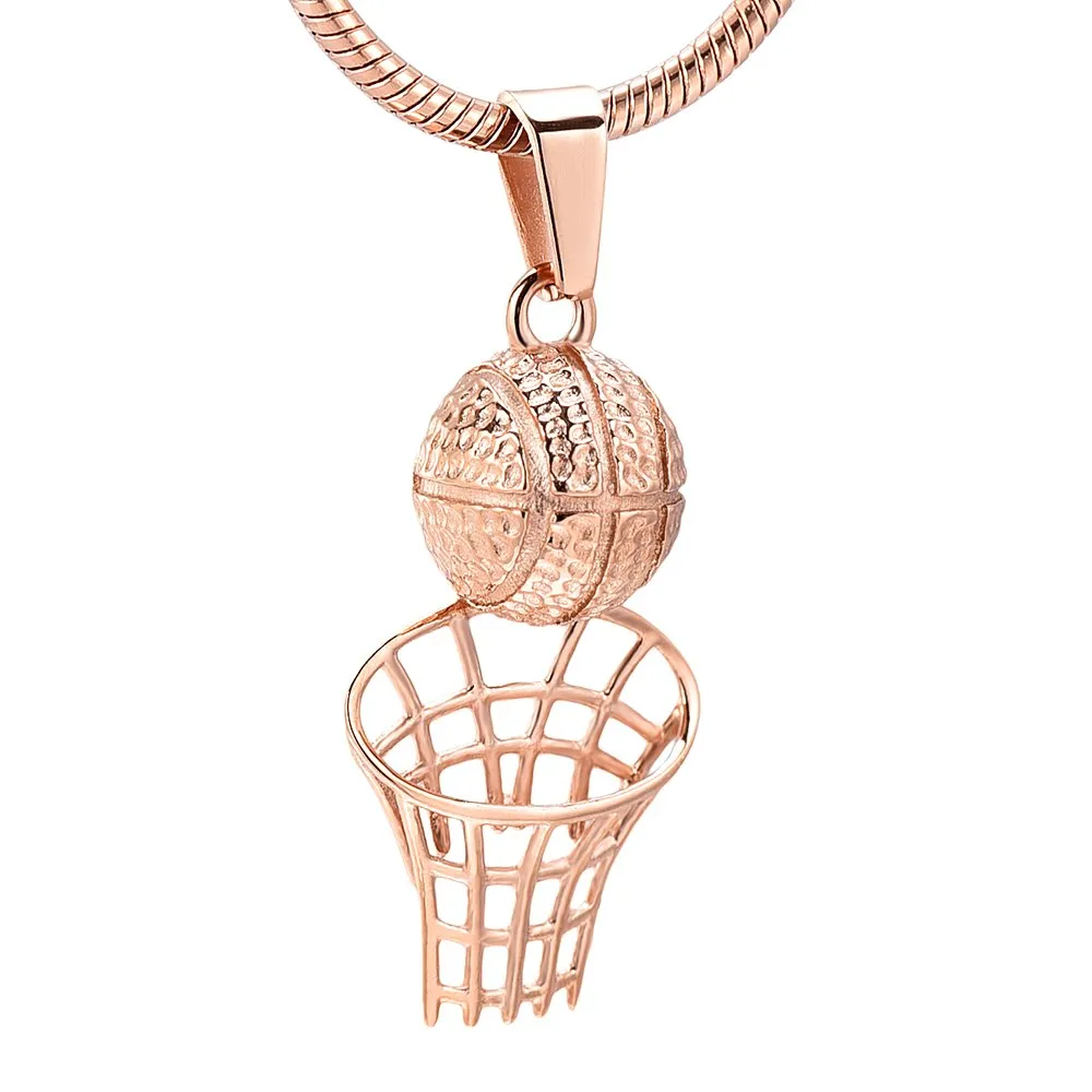Basketball Cremation Urn Necklace