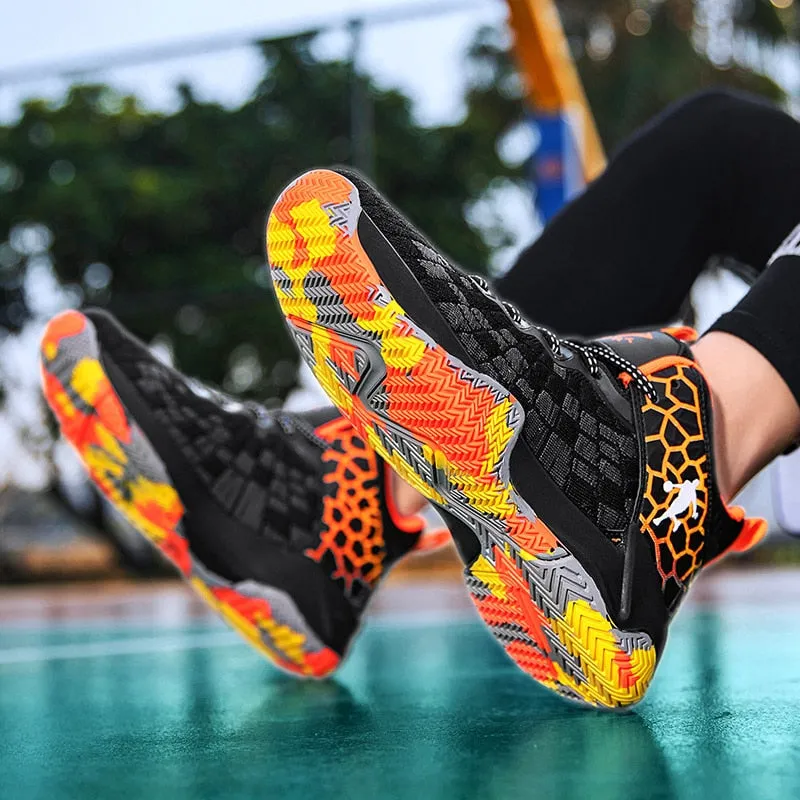 Basketball Shoes Breathable Cushioning Non-Slip Outdoor Sports Shoes Gym Training Athletic Basketball Sneakers Women