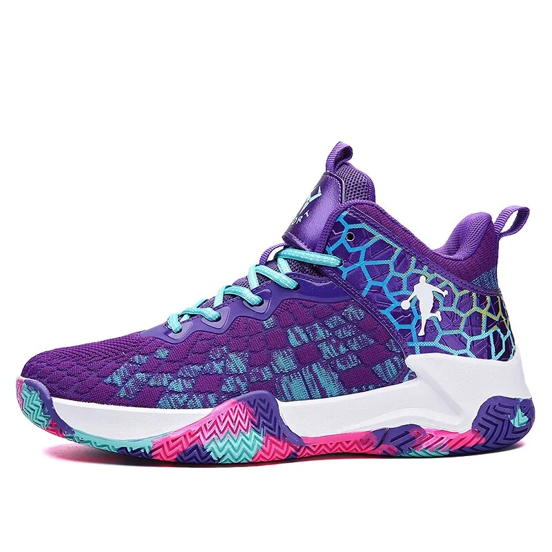 Basketball Shoes Breathable Cushioning Non-Slip Outdoor Sports Shoes Gym Training Athletic Basketball Sneakers Women