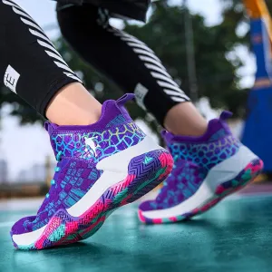 Basketball Shoes Breathable Cushioning Non-Slip Outdoor Sports Shoes Gym Training Athletic Basketball Sneakers Women