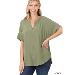 Begin Again Top-Olive
