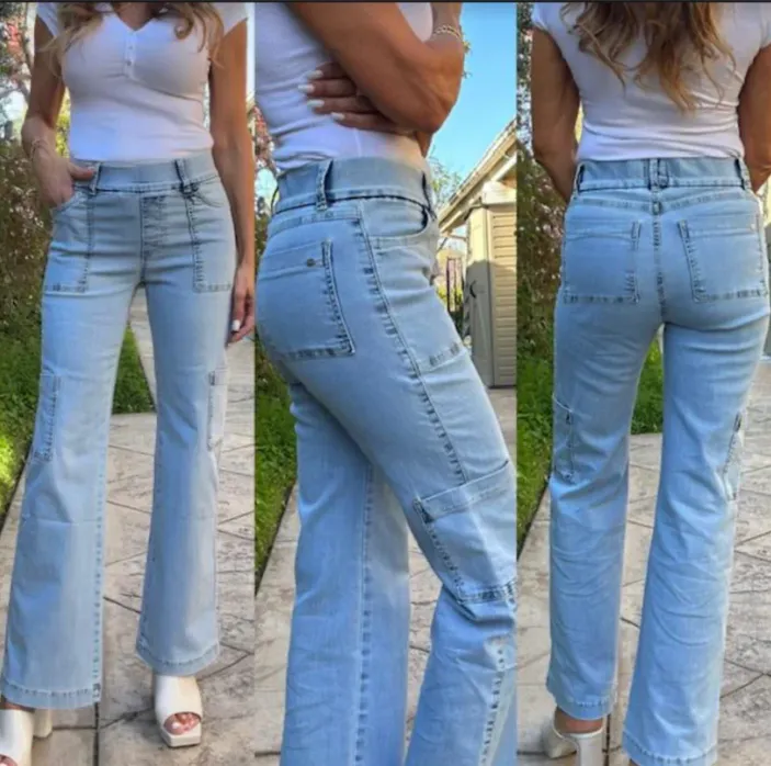 Bevy Flog Rose Cargo Denim