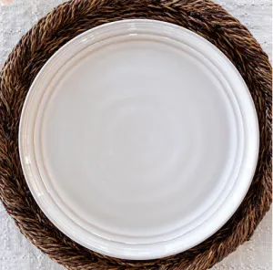 Bilbao Dinner Plate - Whitewash