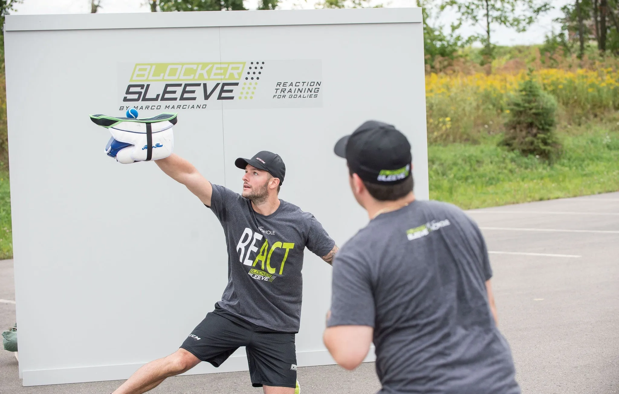 Blocker Sleeve Goalie Reaction Training Aid