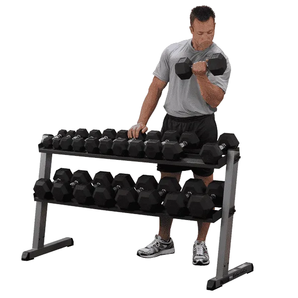 Body-Solid GDR60 62" Wide 2 Tier Dumbbell Rack