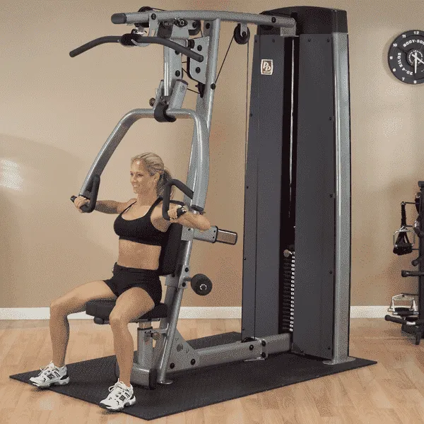 Body-Solid Pro Dual Vertical Press & Lat Machine (210lb Weight Stack)