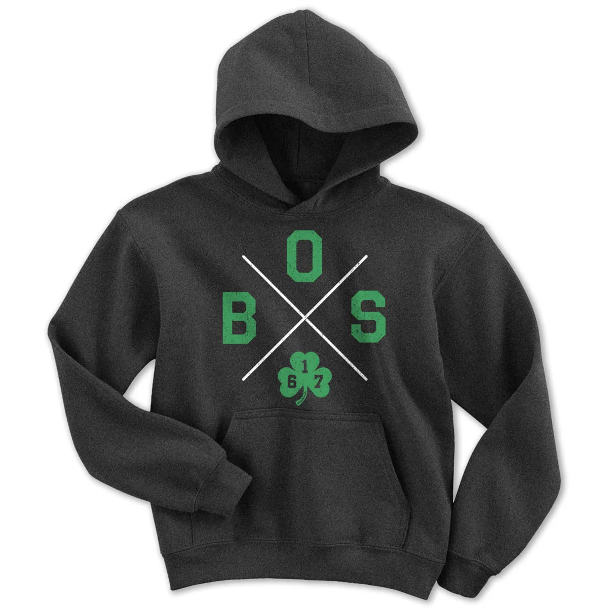 BOS Shamrock Crossed Out Youth Hoodie