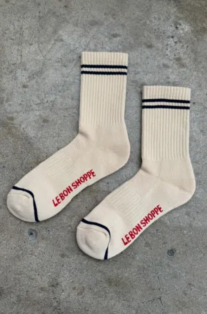Boyfriend Socks - Cashew