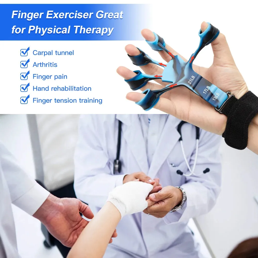 Build Finger Strength and Dexterity with our 6-Resistance Finger Gripper Exerciser - Ideal for Musicians and Athletes!