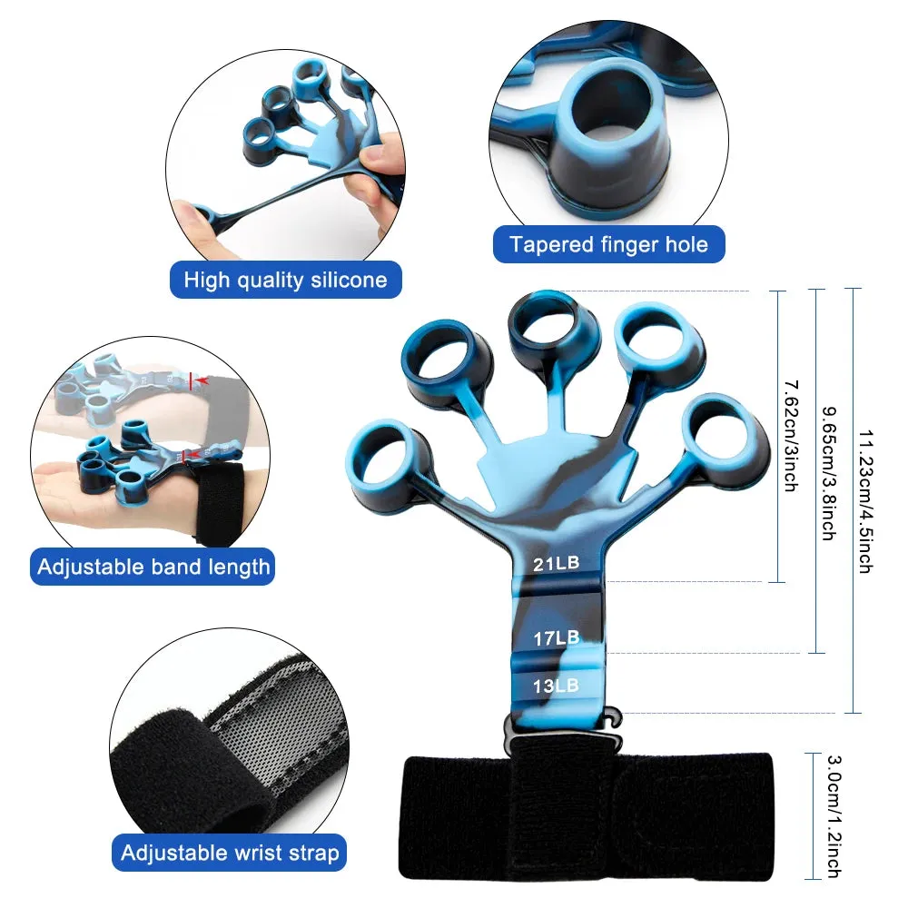 Build Finger Strength and Dexterity with our 6-Resistance Finger Gripper Exerciser - Ideal for Musicians and Athletes!
