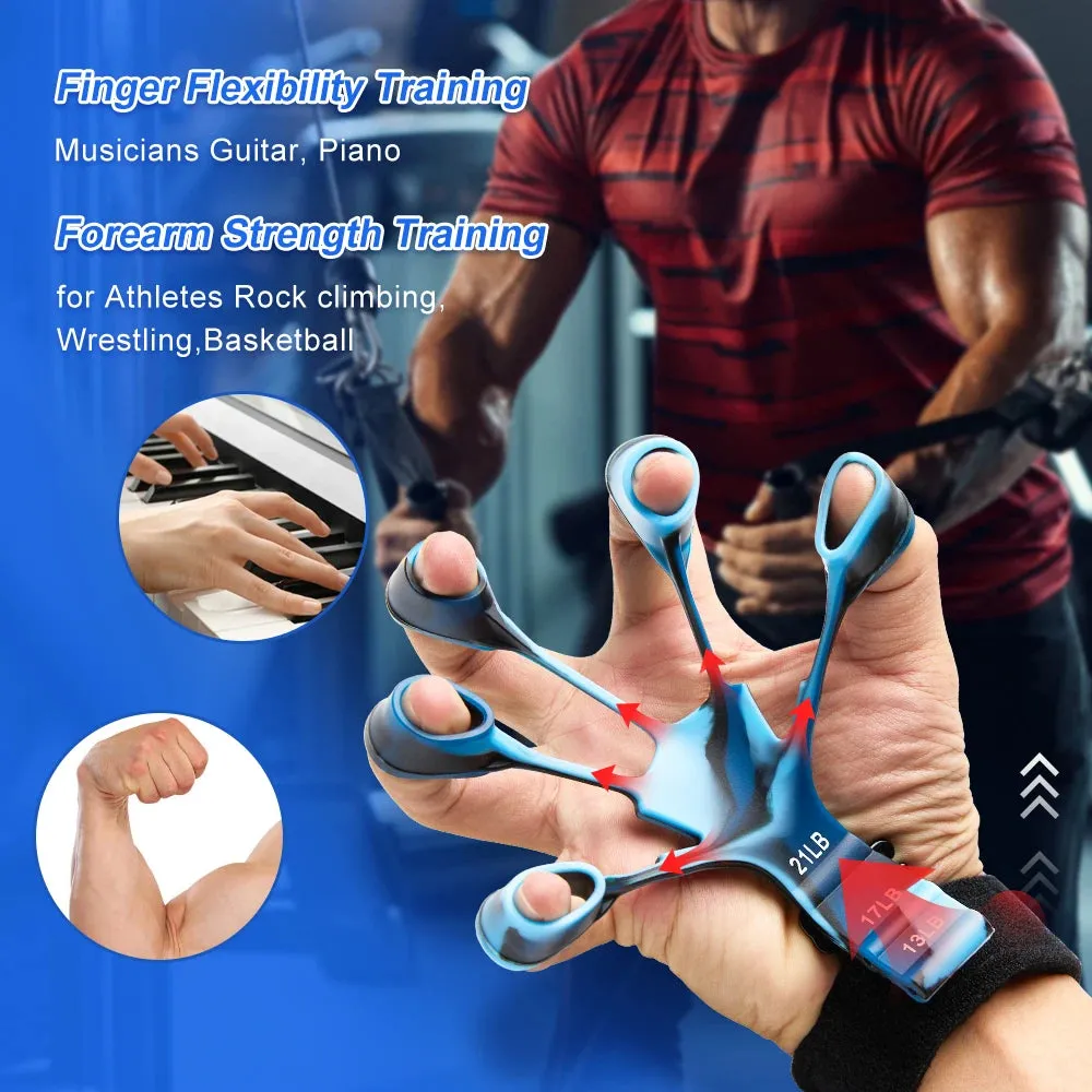 Build Finger Strength and Dexterity with our 6-Resistance Finger Gripper Exerciser - Ideal for Musicians and Athletes!