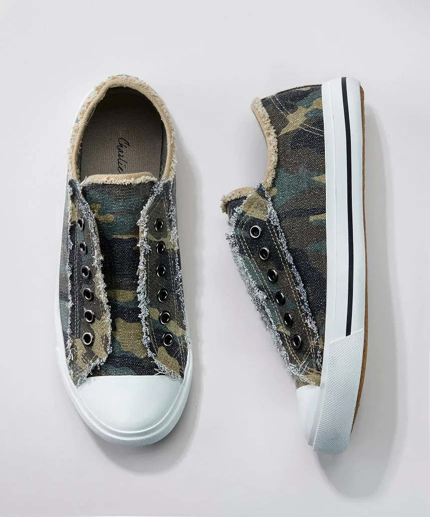 Camo Slip-On Sneakers