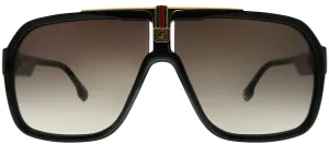 Carrera CA Carrera1014 807 HA Aviator Plastic Black Sunglasses with Brown Gradient Lens