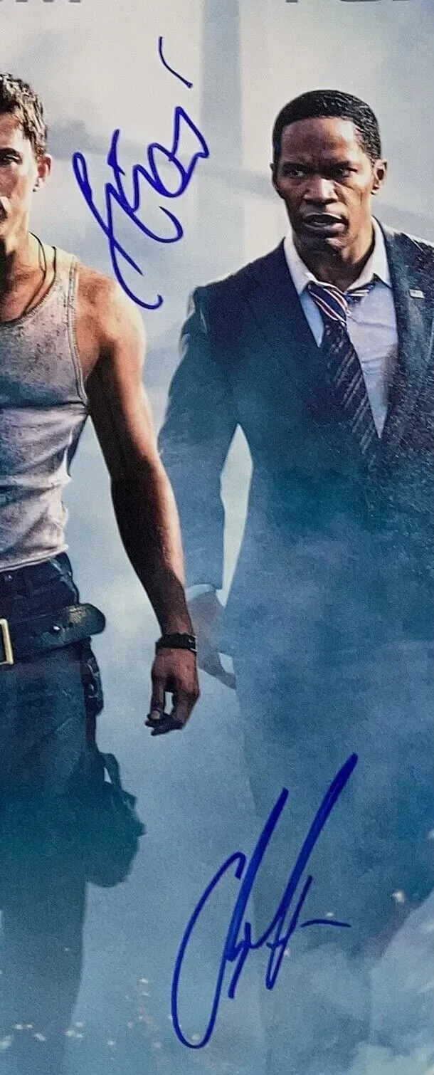 Channing Tatum Jamie Foxx Signed Framed 11x14 White House Down Photo BAS