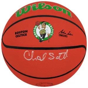 Charlie Scott Signed Boston Celtics Logo Wilson NBA Basketball - (SCHWARTZ COA)