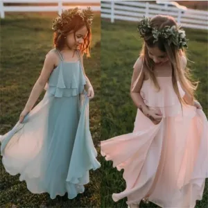 Chiffon Cheap Lovely Comfortable Cute Simple Flower Girl Dresses, FG0071