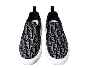 Christian Dior Oblique Navy Monogram Slip-On Sneakers