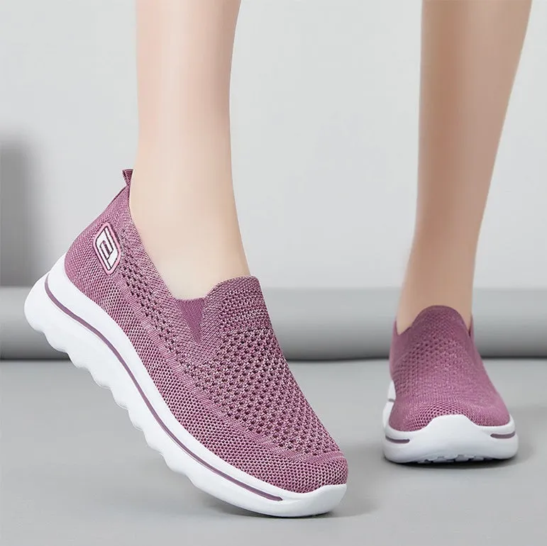 Classic Retro Style Slip-On Sneakers with Memory Foam Cushioning