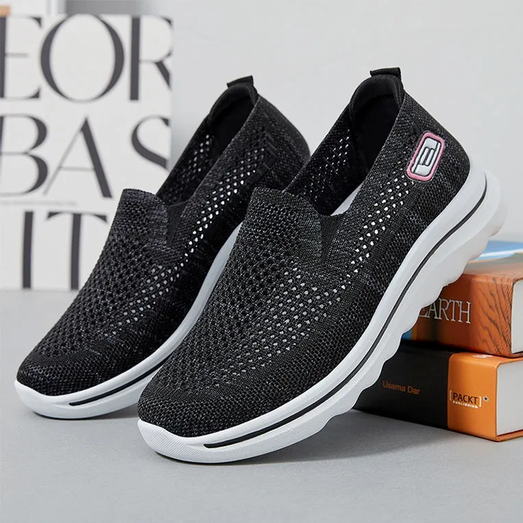 Classic Retro Style Slip-On Sneakers with Memory Foam Cushioning