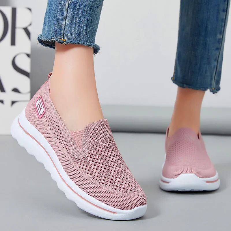 Classic Retro Style Slip-On Sneakers with Memory Foam Cushioning